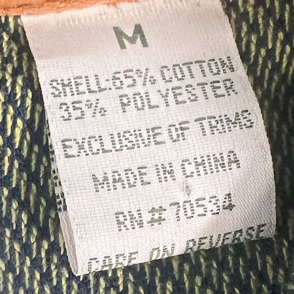 ORVIS Men's Olive Green 1/4 Zip Pullover Sweater With Brown Elbow Patches M - Picture 11 of 15